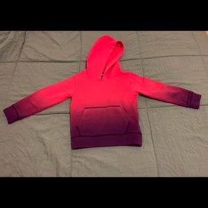 Lands’ End Girls 2T Dip Dye Ombré Hoodie Sweatshirt